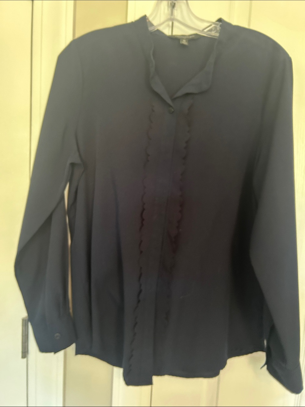 Banana Republic Navy Crewneck Blouse - Picture 1 of 4